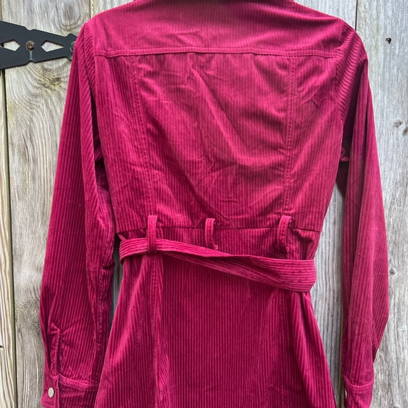 SUGARLIPS Corduroy Shirt Dress in Red Merlot Women’s XS NWT NEW - Picture 13 of 13